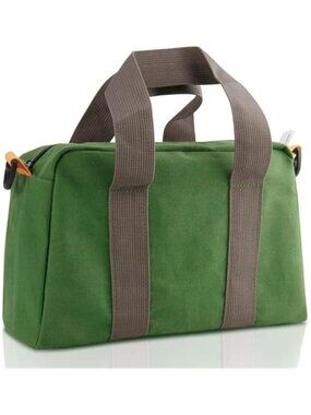 Green Canvas Tool Storage Bag Zipper Tote Organizer Pouch Electrician Gardening